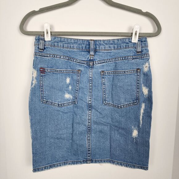 BDG Distressed Denim Mini Skirt Size Small - Picture 2 of 6